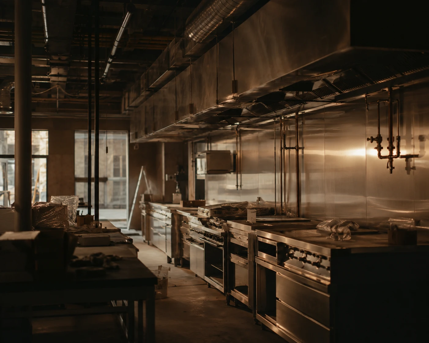 Cucina professionale, impianti e finiture food retail